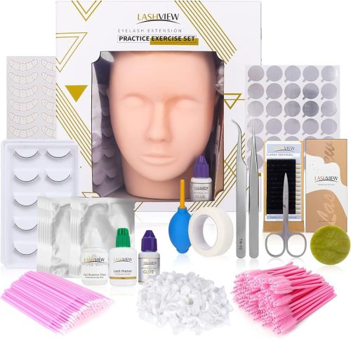 LASHVIEW Eyelash Extension Kit, Lash Extension Practice Kit, with