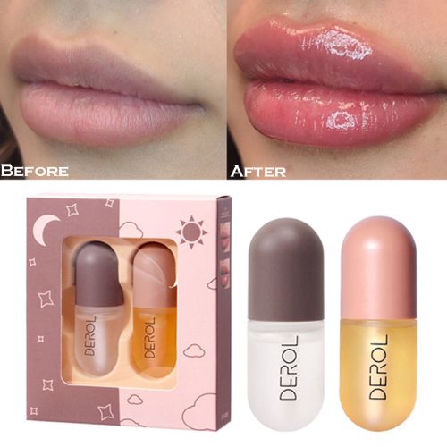 Day Night Instant Volume Lips Plumper Oil Moisturizing Repairing