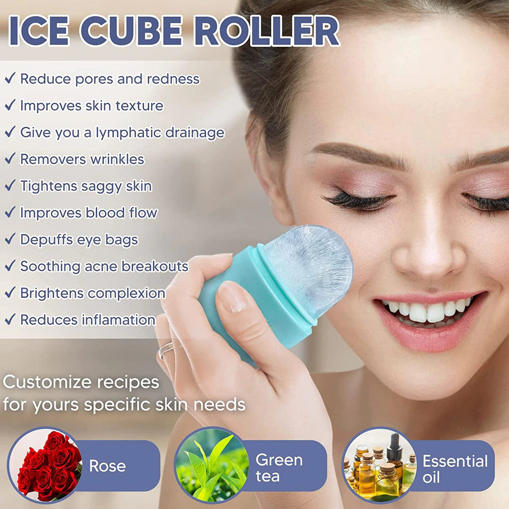 Ice Roller for Face Eyes and Neck Ice Cube Mold Beauty Skin Care