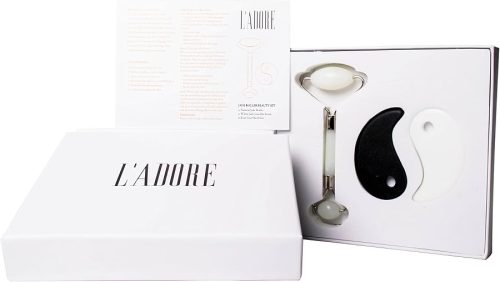 L'ADORE Premium Anti Aging Jade Roller 100% Natural Face Roller Set