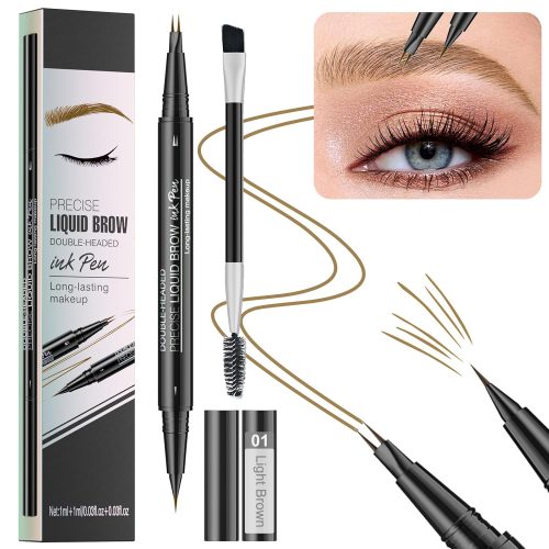 Microblading Eyebrow Pencil ,2-in-1 Dual-Ended Eyebrow Pen With