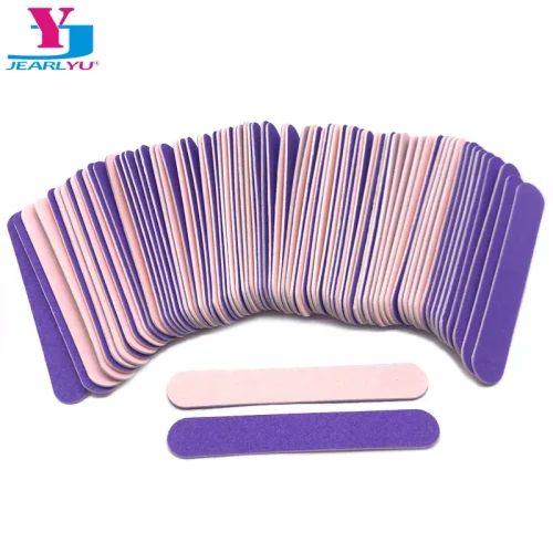 100 Pcs/Lot Wooden Nail File 180/240 Colorful Sanding Buffer Block