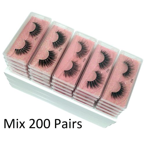 Lashes Bulk Wholesale 30/50/100/200 Pcs 3D Mink Lashes Natural