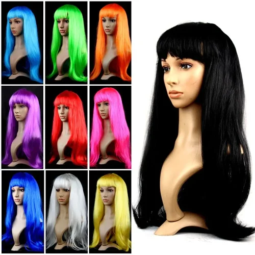 Soft Straight Hair Wig Women's Long Straight Hair Head Cover