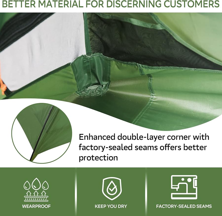 Clostnature Lightweight Backpacking Tent - 1/1.5/2/3/4/6 Person