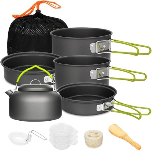 Gutsdoor Camping Cookware Set Camping Gear Campfire Utensils Non-Stick