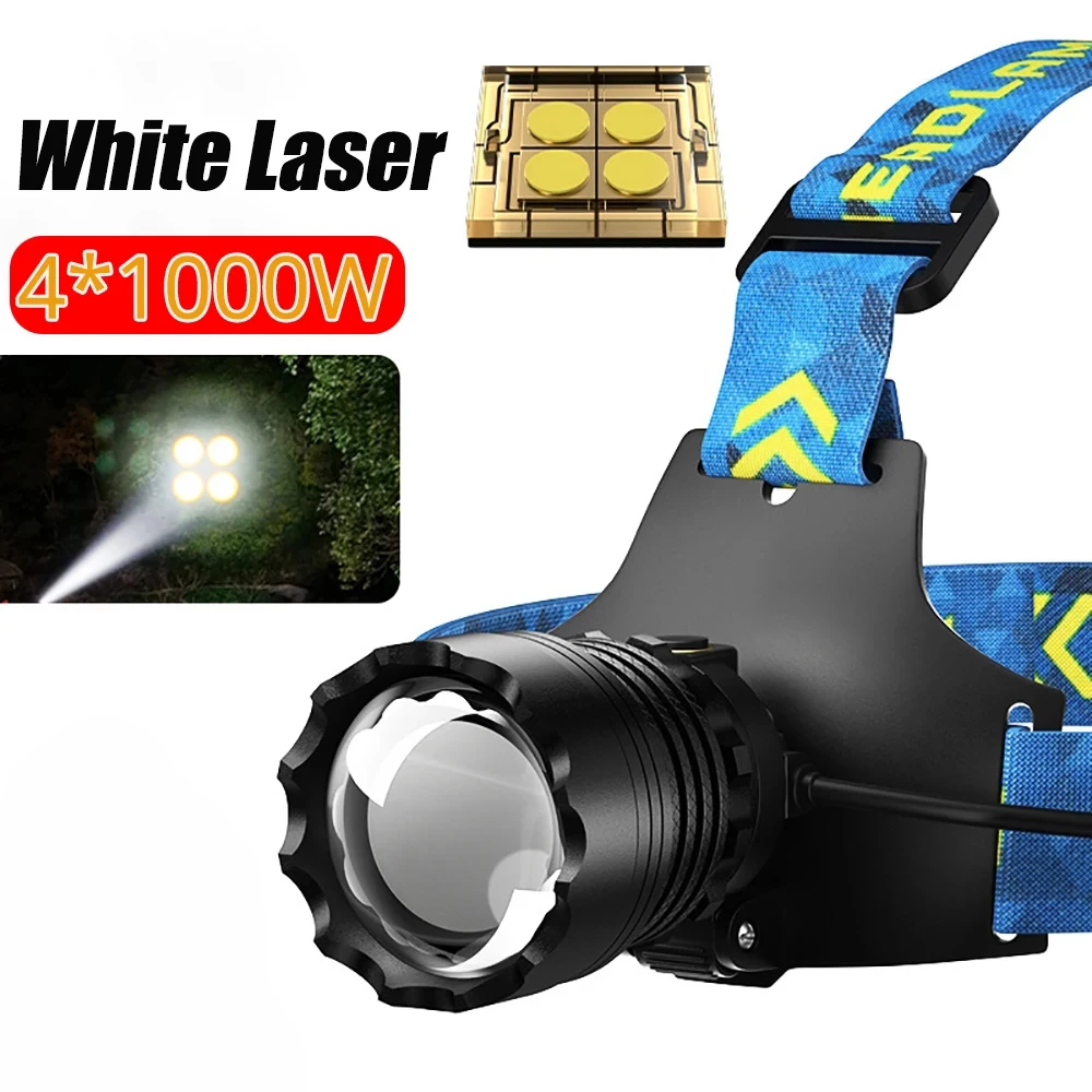 990000000000LM 4*1000W Shot Long Wick Power Headlamp XHP360 Head