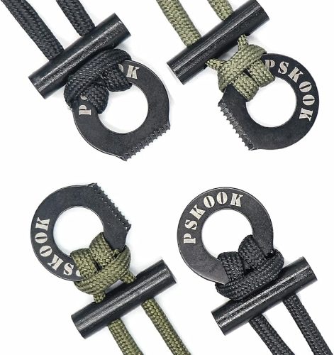 PSKOOK Fire Starter Necklace, Survival Paracord Necklace with