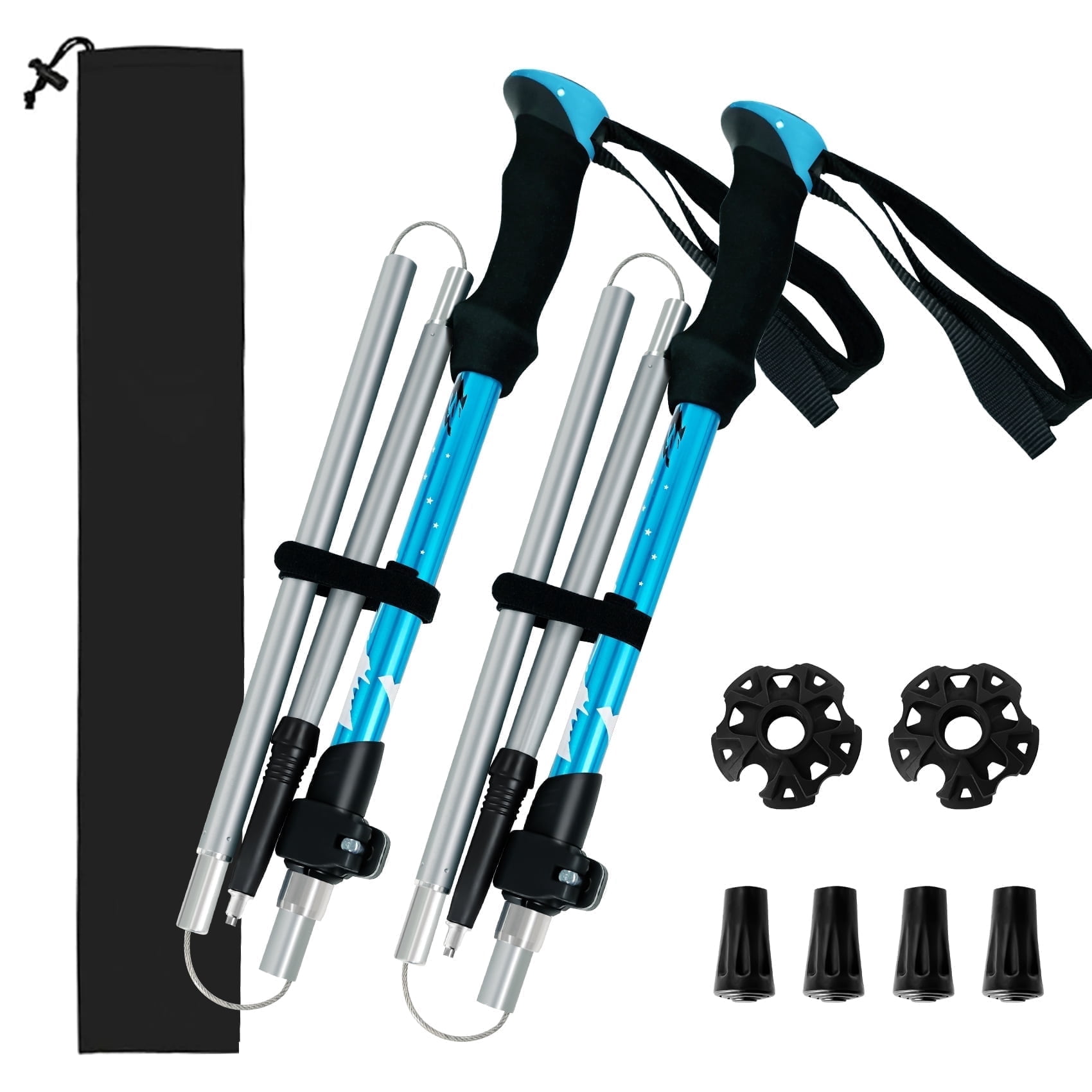 Kroyicegears Collapsible Trekking Poles for Hiking - 2 Pack