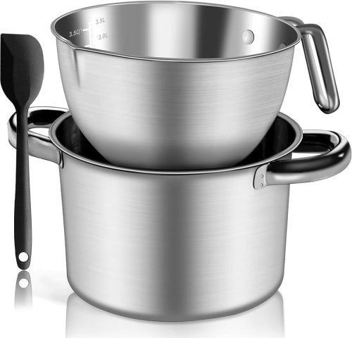 Large Double Boiler Pot Set,3500ML/3.1QT Mixing Bowl for Chocolate