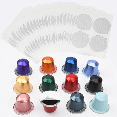 100pcs Disposable Nespresso Compatible Pods Empty Aluminum Foil