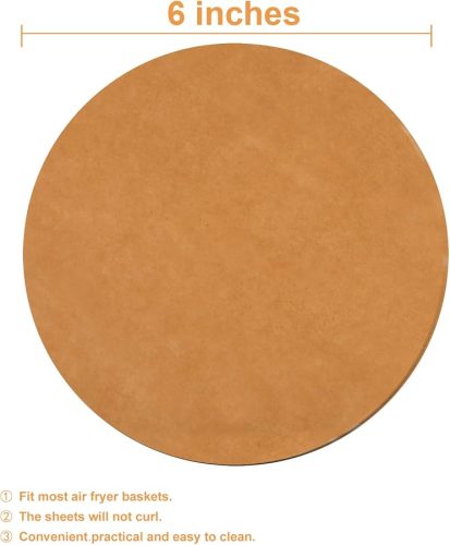 SMARTAKE 200 Pcs Unbleached Parchment Paper Baking Sheets Round, 6