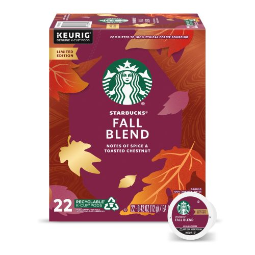 Starbucks Fall Blend K-Cup Coffee Pods, Medium Roast, 100%