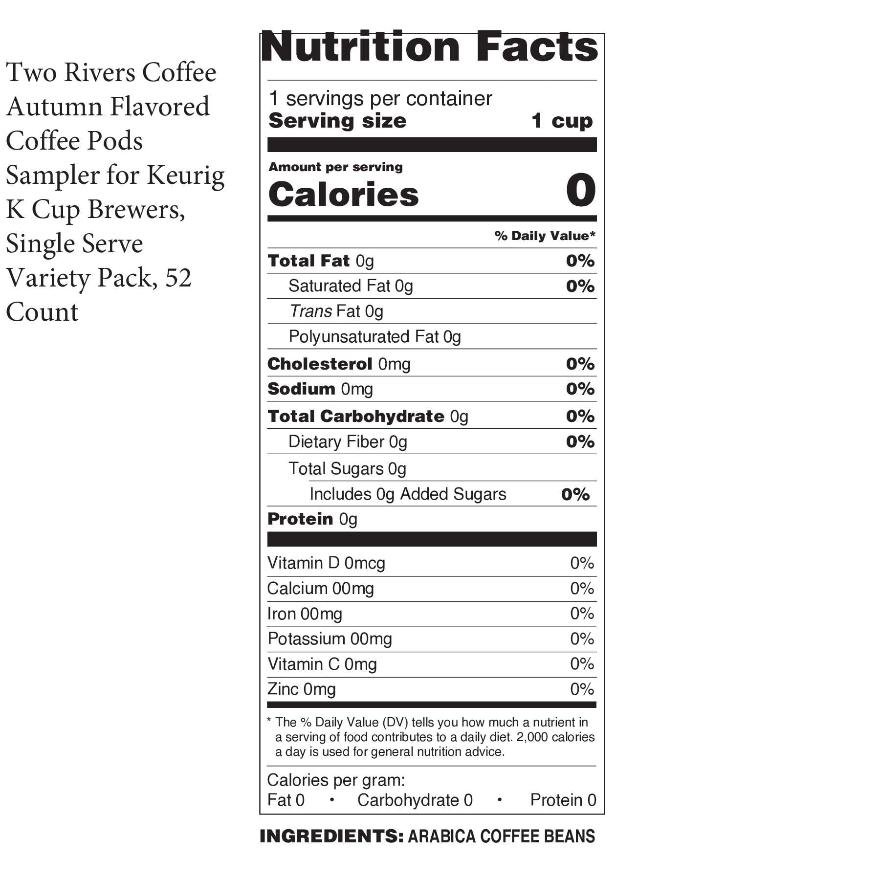 Two Rivers Coffee Autumn Flavored Coffee Pods for Keurig Coffee