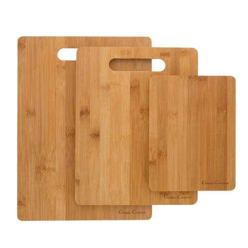 3-Piece Wooden Bamboo Cutting Board Set