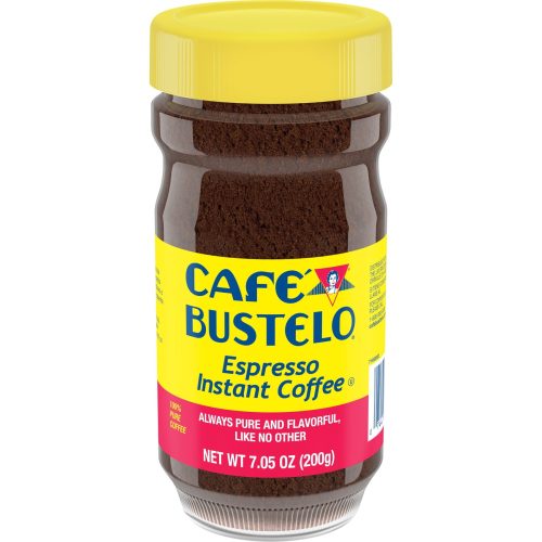 Cafe Bustelo, Espresso Style, Dark Roast Instant Coffee, 7.05 oz Jar