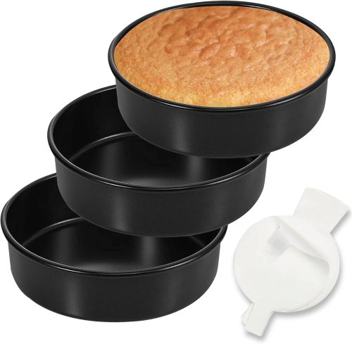 6 Inch Cake Pans Set of 3-6 Inch Round Cake Pan with 120 Pieces