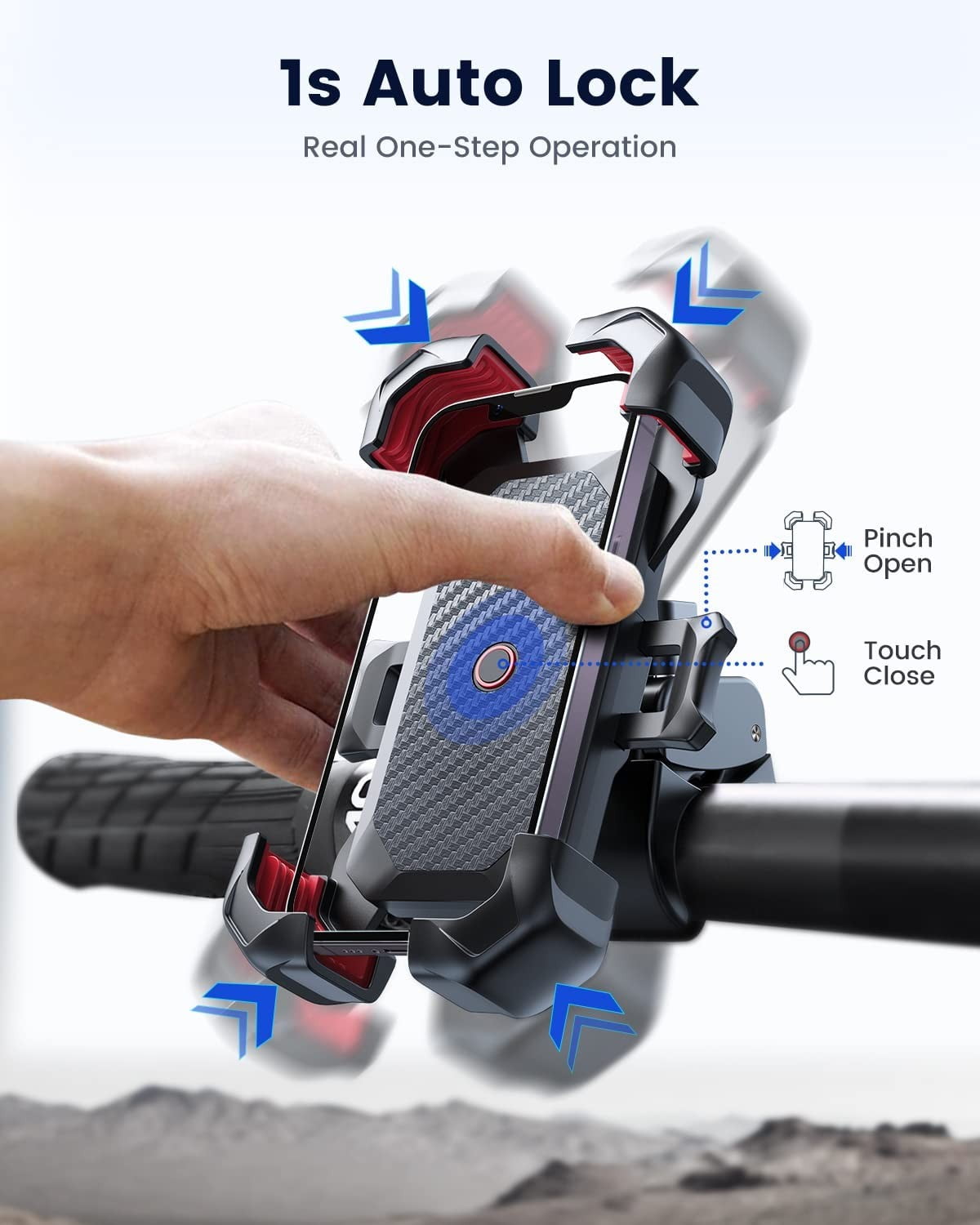(2 pack) JOYROOM Motorcycle Phone Mount Bike Phone Holder