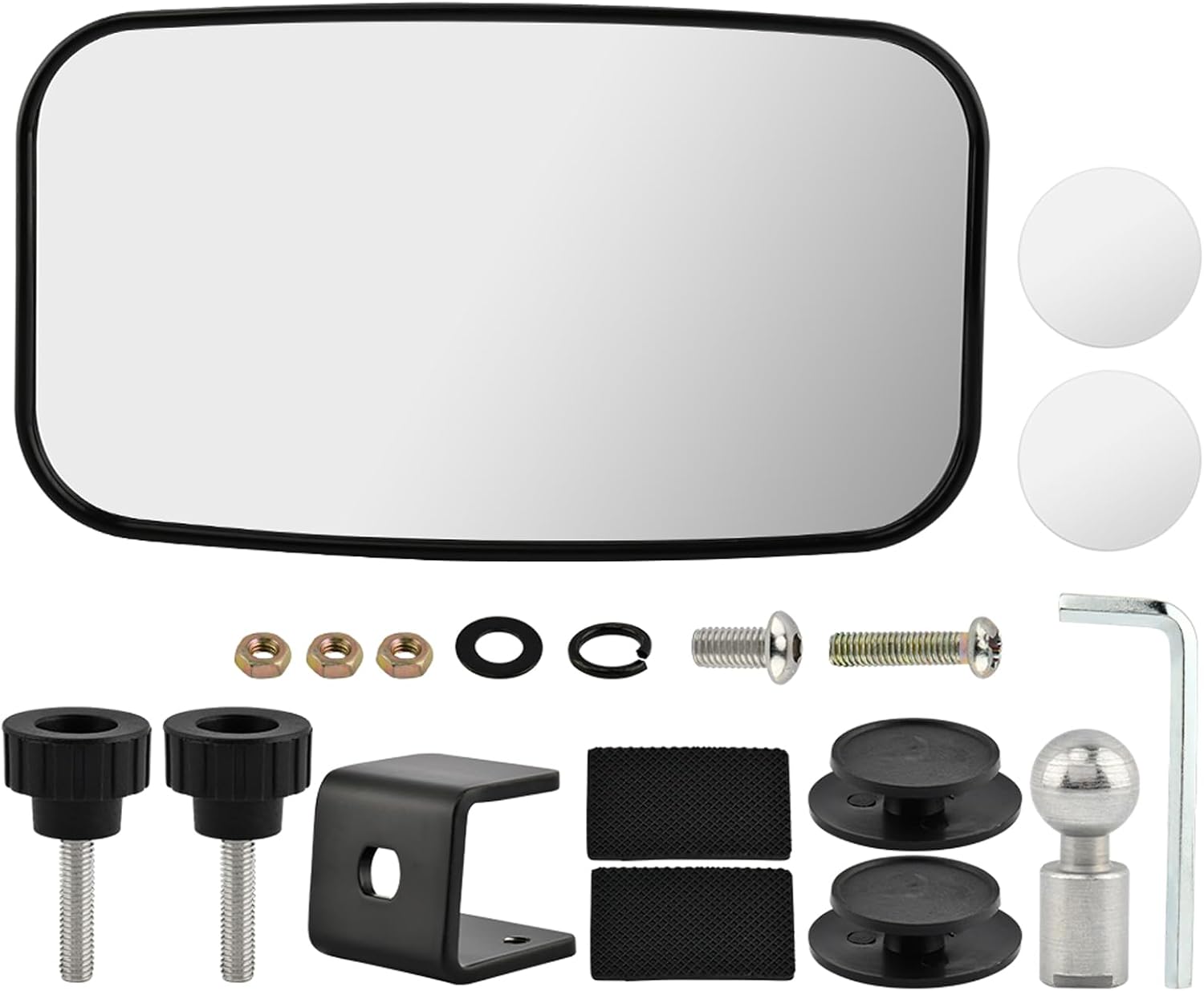 Boat Rear View Mirror, Upgrade Marine Mirror with 300° Curved