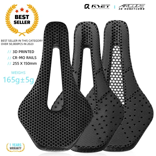 2024 RYET 3D Printed Saddle Ultralight Hollow Comfortable Full