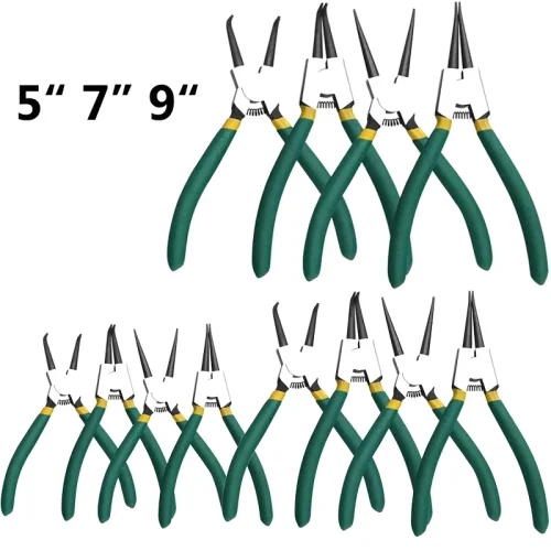 Circlip Pliers Internal/External Spring-loaded Pliers C-type Round