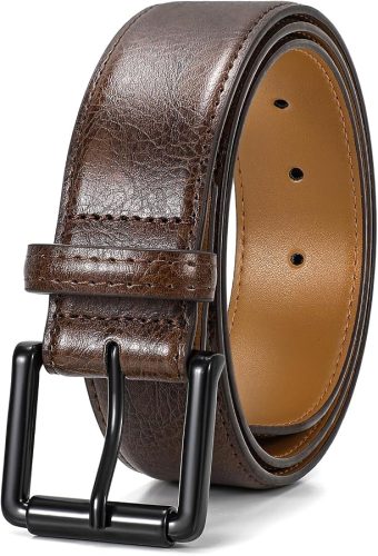 TRIWORKS Mens Leather Belt Mens Dress Belt Classic Jeans Suit Pants Belt Work