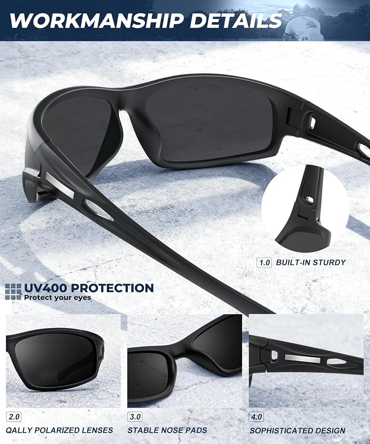 Polarized-Sunglasses-Men Sports Mens-Sunglasses: Sun-Glasses