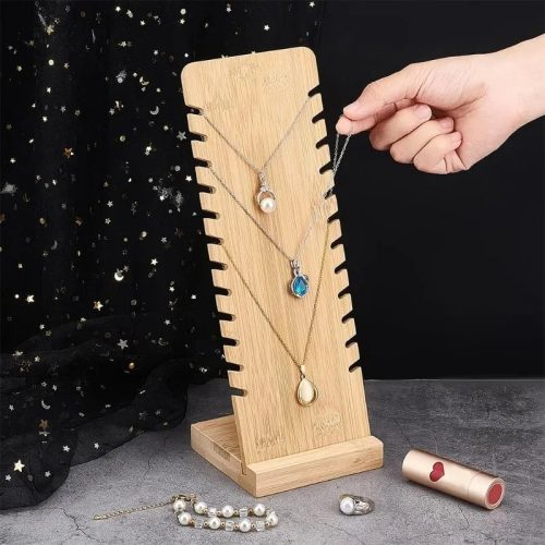 Jewelry Displays Holder Set Wooden Necklace Bracelet Finger Ring