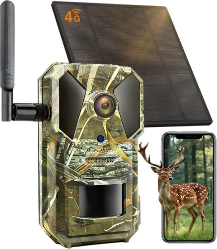 Solar Powered Trail Camera 4G LTE Cellular Field Wildlife Camera