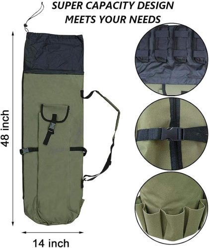 Mogena Durable Canvas Fishing Bag, Fishing Rod Bag and Reel