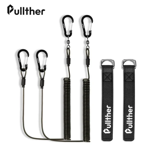 fishing tools Coiled Lanyards Wrap rod Strap Tie Belt fishing