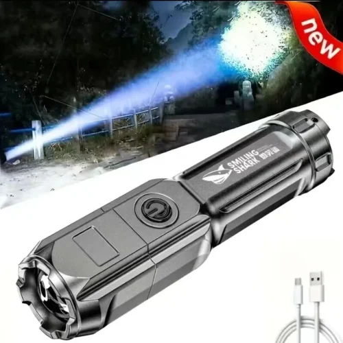 Powerful LED Flashlight Rechargeable USB 18650 Waterproof Zoom