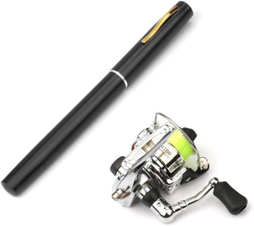 Lixada Fishing Rod Reel Combo Mini Pen Fishing Pole Kit Telescopic