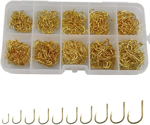 Small Fishing Hooks Set 10 Sizes 600pcs
