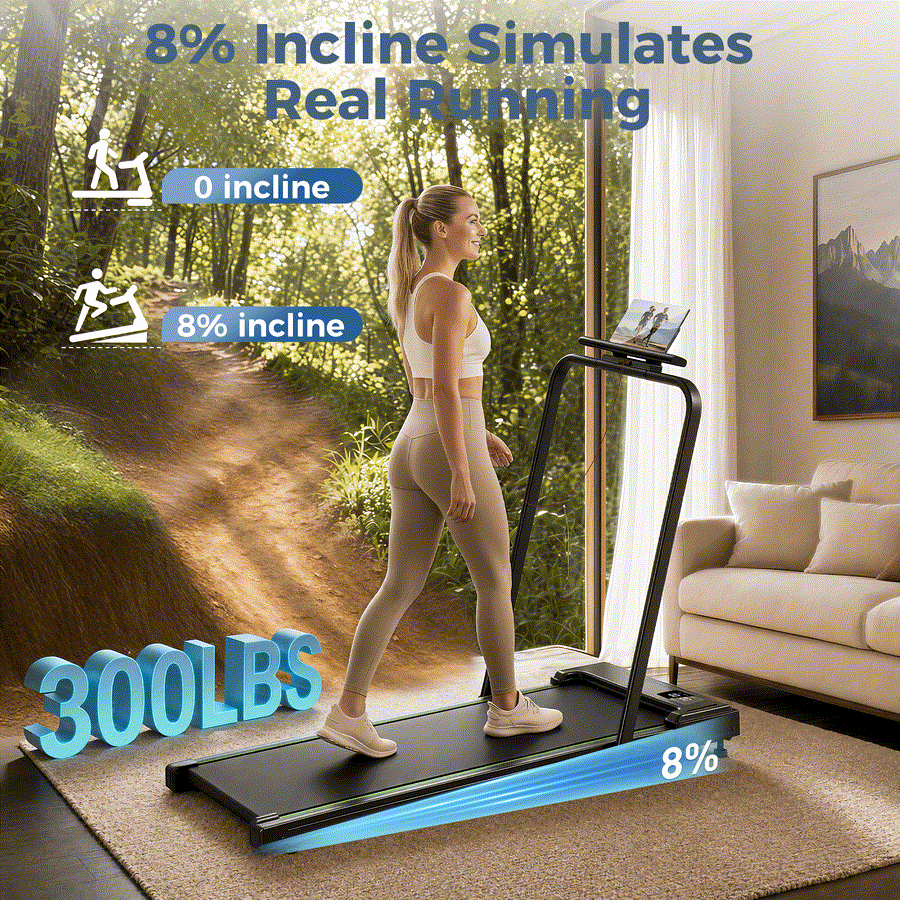 Treadmill 2 in 1 for Home/Office,Patbrela 300 Lbs Walking Pad