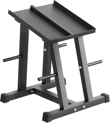 HANDBODE Adjustable Dumbbell Rack with Plate Storage, 500 lb Capacity