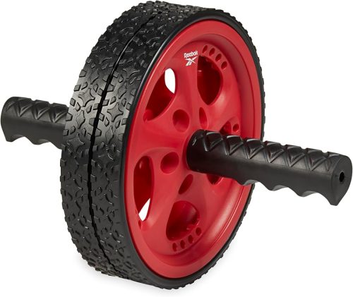 Reebok Ab Roller Wheel, Dual Non-Skid Wheels (Red)