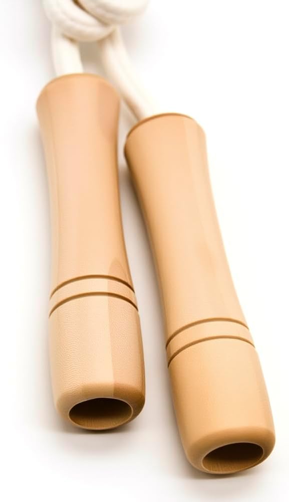 Jump Rope for Kids - Wooden Handle - Adjustable Cotton Braided