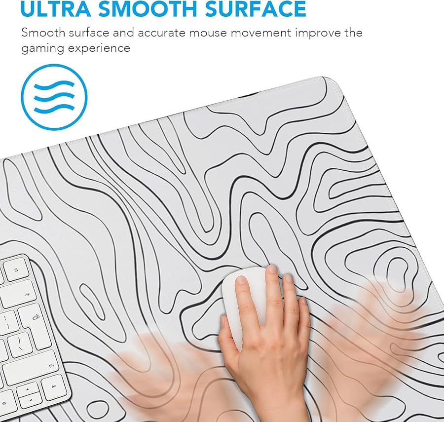 Gaming Mouse Pad, Large Pad with Non-Slip Rubber Base
