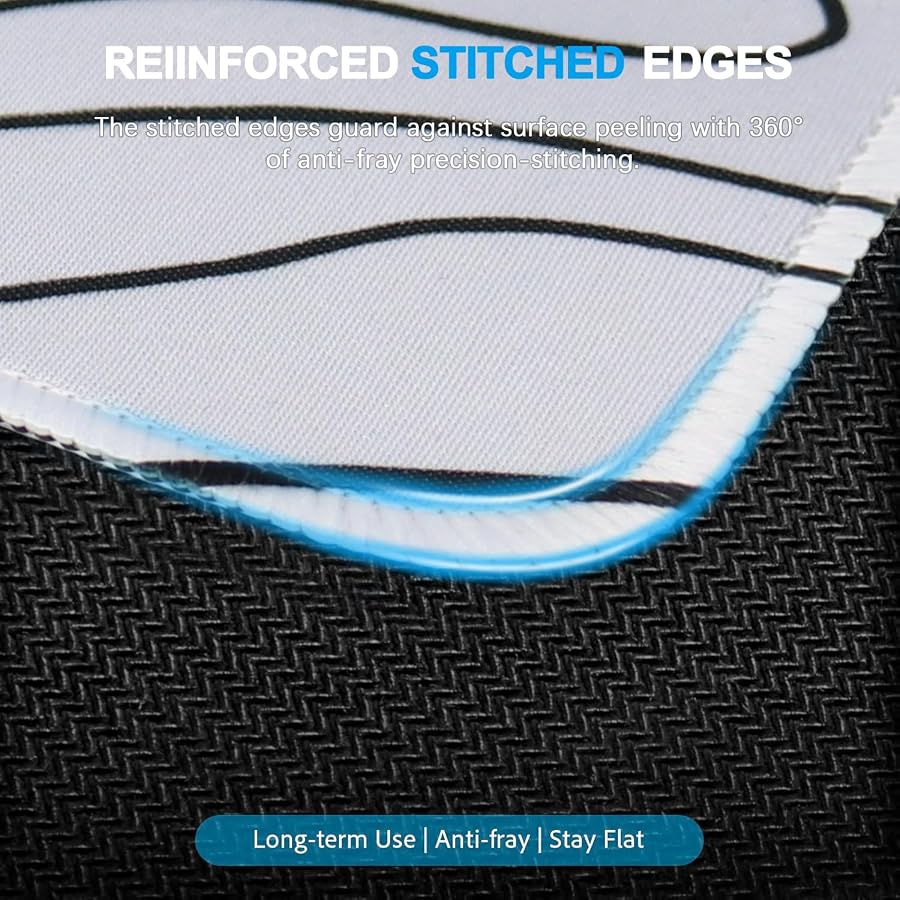 Gaming Mouse Pad, Large Pad with Non-Slip Rubber Base