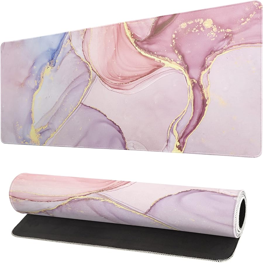 Japanese Sea Wave Large Mouse Pad, Anime Black Gaming, Extended