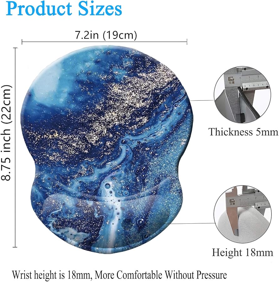 Mouse Pad, Mouse Pad with Wrist Support, Pain Relief Comfort Wrist
