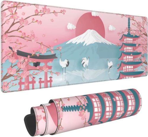 Japanese Ocean Waves Gaming Mouse Pad XL, Non Slip Rubber Base
