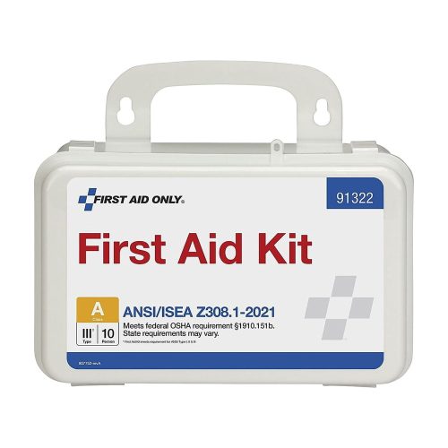 First Aid Kit and Housing, Plastic 76 Components, 10 People Served
