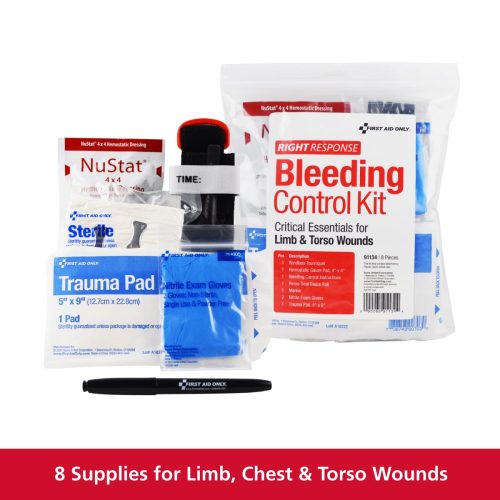 First Aid Only Critical Essentials Bleeding Control Kit for Limb &