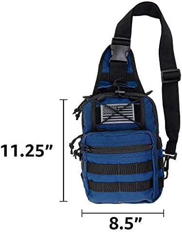 First Aid Sling Backpack, Tactical EMS Molle Shoulder Bag, Navy