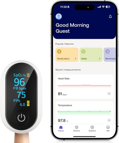 Bluetooth Pulse Oximeter Fingertip