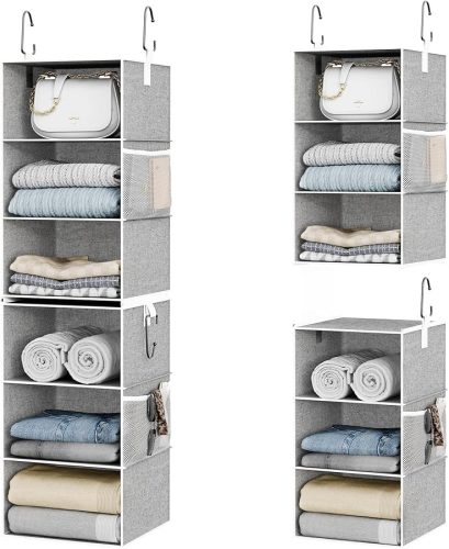 StorageWorks 6-Shelf Closet Organizers, Two 3-Shelf Separable