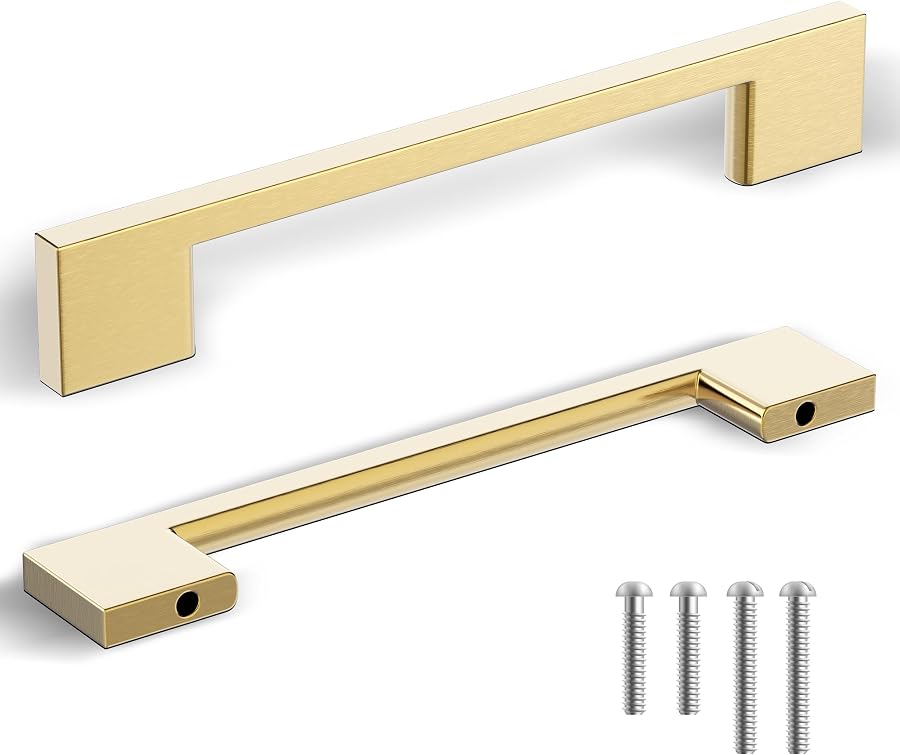 Southern Hills 5 Pack Gold Cabinet Pulls 5 Inch/128 mm