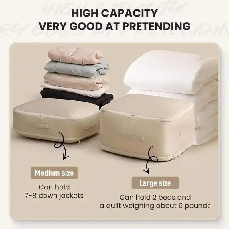 Self Compression Organizer Duvet Storage Bag Large Capacity Self